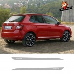 Vinyl Auto Car Styling Side Stripes Skirt Graphics Decal Sport Styling Car Classic Body Sticker Decal for Skoda Fabia
